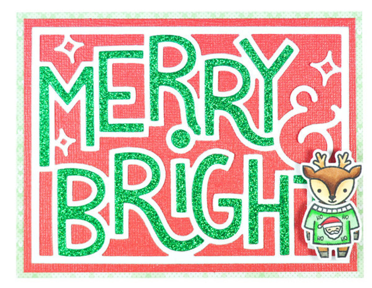 Lawn Fawn Giant Outlined Merry & Bright Dies (LF2973) Lawn Fawn Giant Outlined Merry & Bright Dies (LF2973)