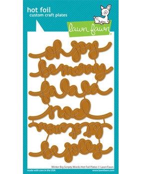 Lawn Fawn Winter Big Scripty Words Hot Foil Plates (LF2978) Lawn Fawn Winter Big Scripty Words Hot Foil Plates (LF2978)