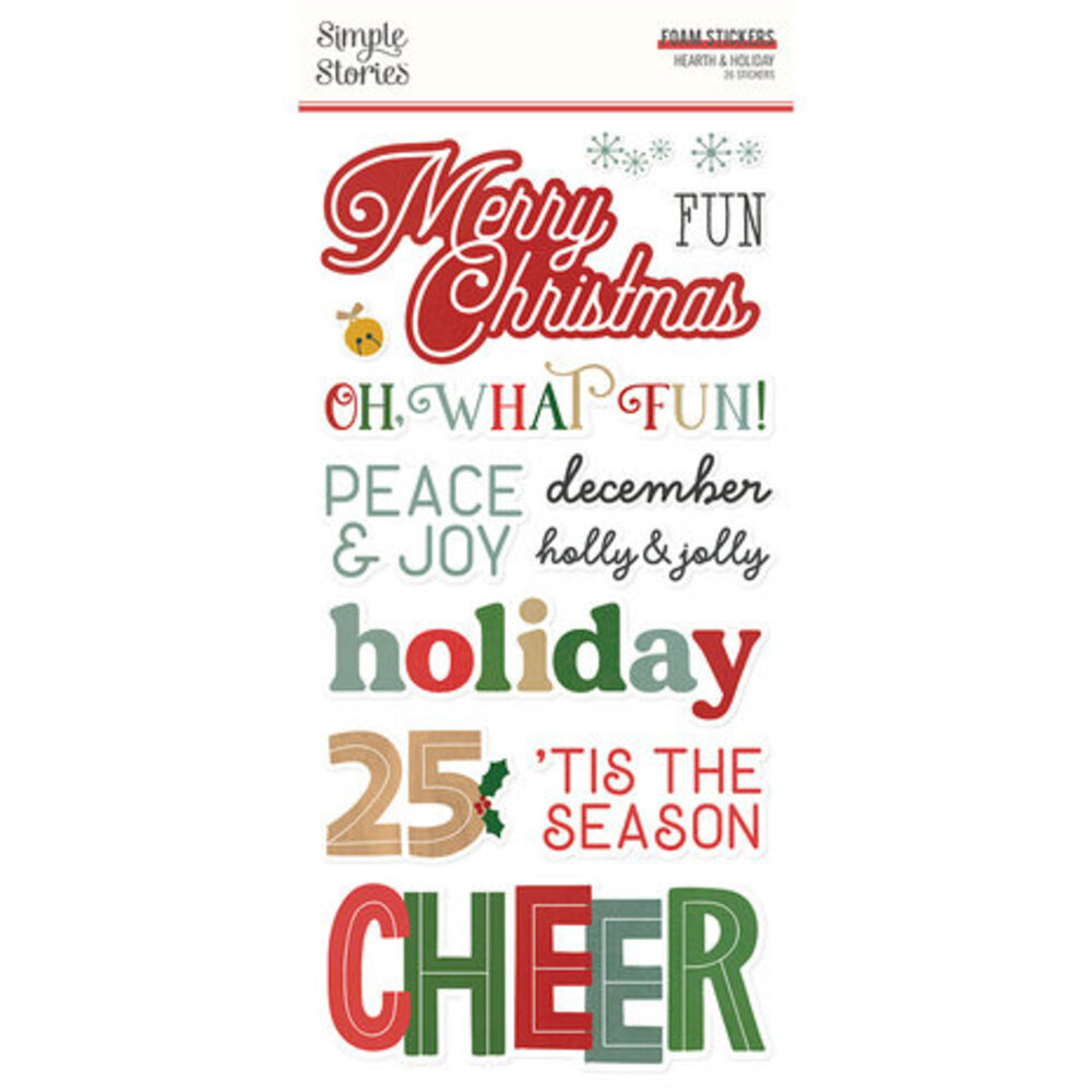 Simple Stories Hearth & Holiday Foam Stickers (18222)