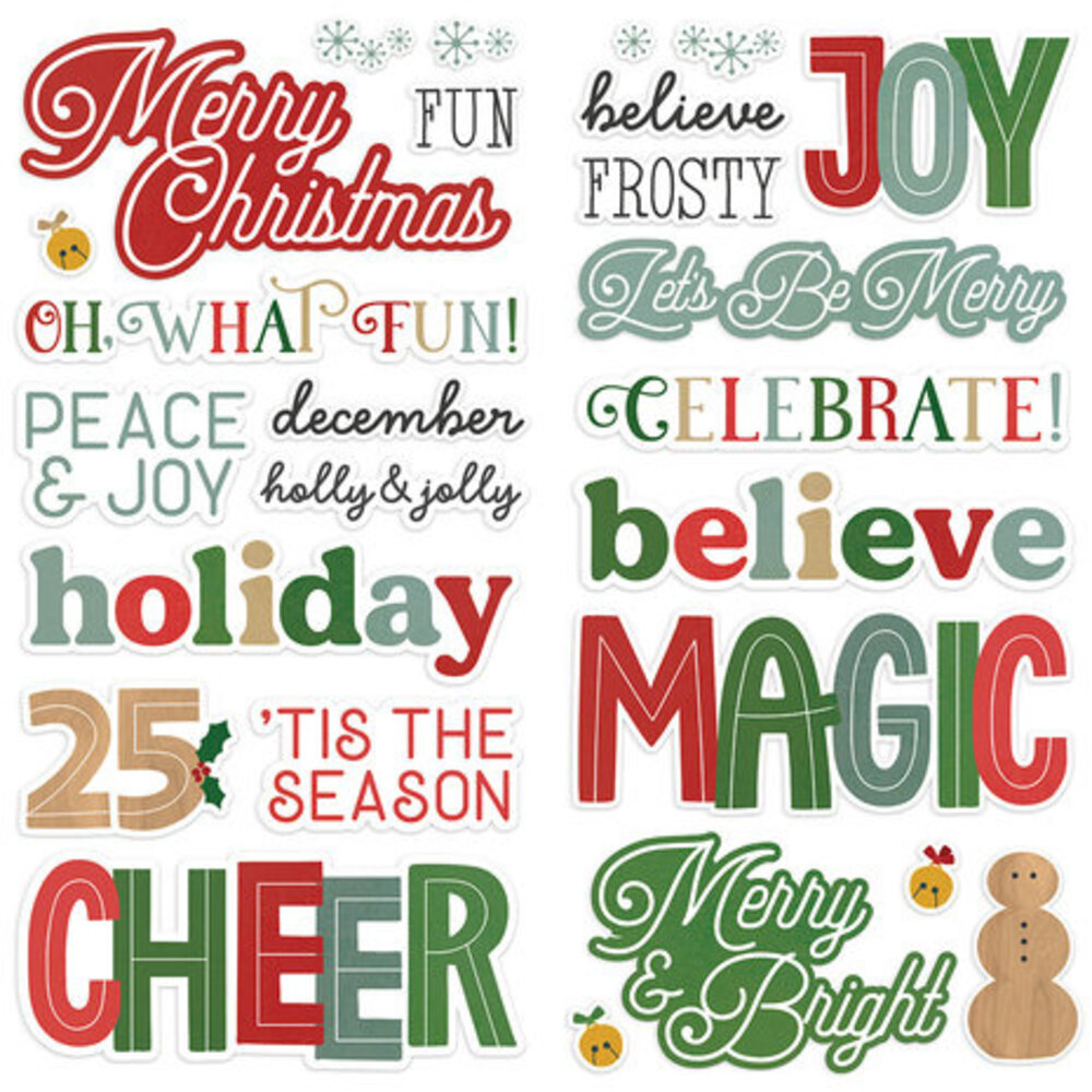 Simple Stories Hearth & Holiday Foam Stickers (18222)