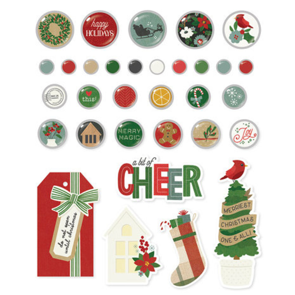 Simple Stories Hearth & Holiday Decorative Brads (18225) Simple Stories Hearth & Holiday Decorative Brads (18225)