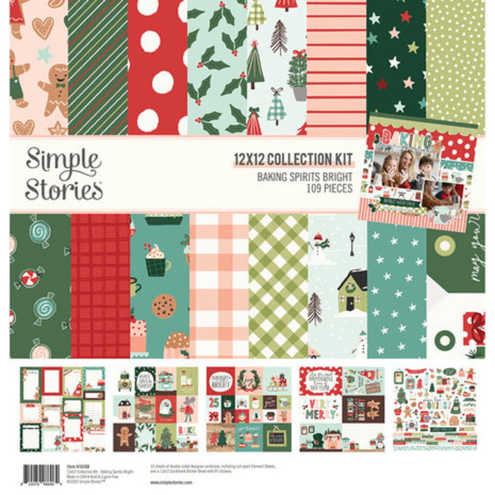 Simple Stories Baking Spirits Bright 12x12 Inch Collection Kit (18300)