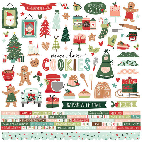 Simple Stories Baking Spirits Bright 12x12 Inch Collection Kit (18300)
