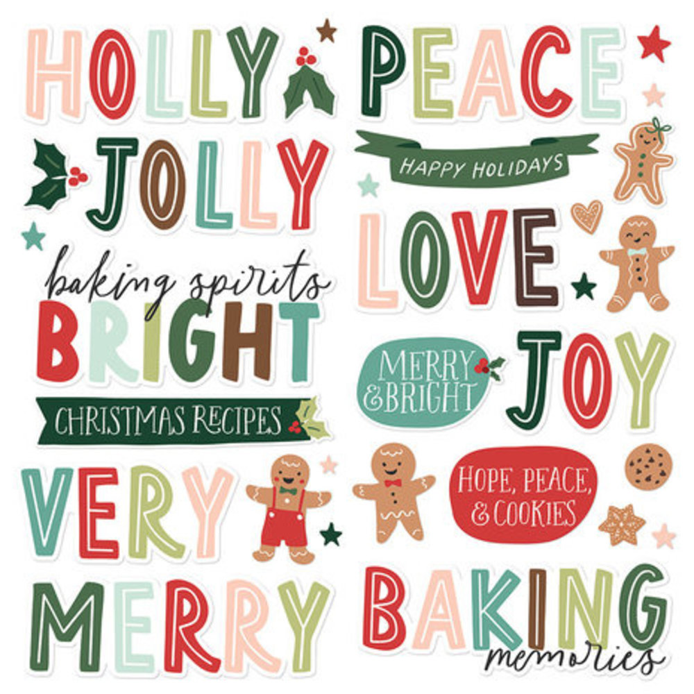 Simple Stories Baking Spirits Bright Foam Stickers (18323) Simple Stories Baking Spirits Bright Foam Stickers (18323)