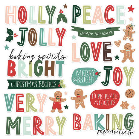 Simple Stories Baking Spirits Bright Foam Stickers (18323) Simple Stories Baking Spirits Bright Foam Stickers (18323)