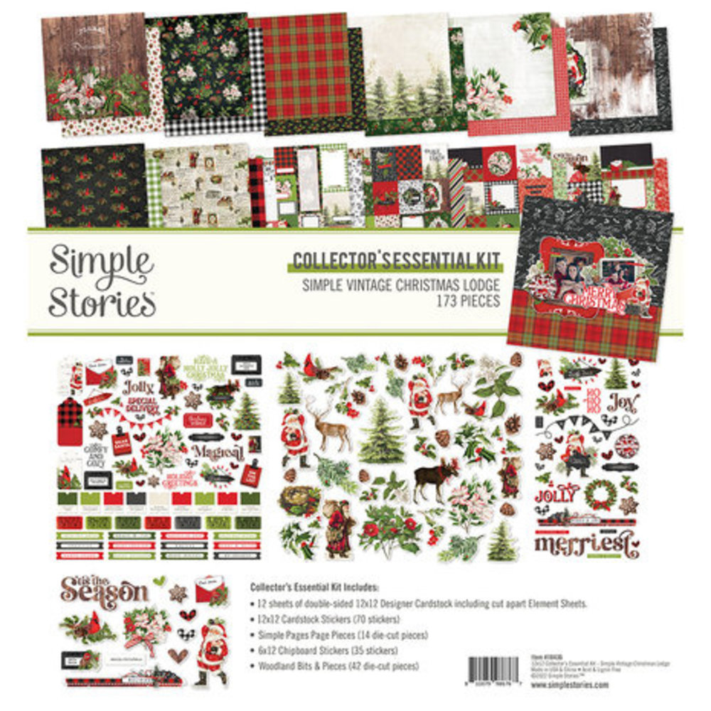 Simple Stories Simple Vintage Christmas Lodge 12x12 Inch Collector's Essential Kit (18436) Simple Stories Simple Vintage Christmas Lodge 12x12 Inch Collector's Essential Kit (18436)