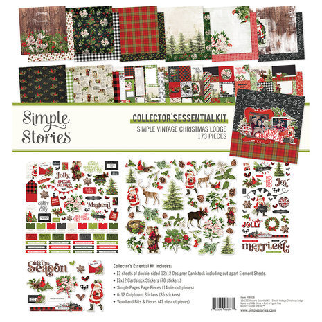 Simple Stories Simple Vintage Christmas Lodge 12x12 Inch Collector's Essential Kit (18436) Simple Stories Simple Vintage Christmas Lodge 12x12 Inch Collector's Essential Kit (18436)