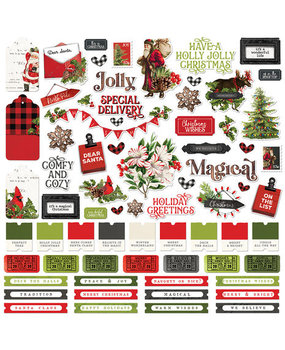 Simple Stories Simple Vintage Christmas Lodge Cardstock Stickers (18401)