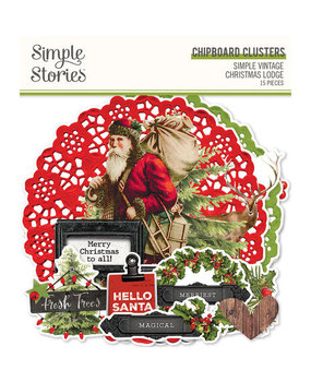 Simple Stories Simple Vintage Christmas Lodge Chipboard Clusters (18426) Simple Stories Simple Vintage Christmas Lodge Chipboard Clusters (18426)