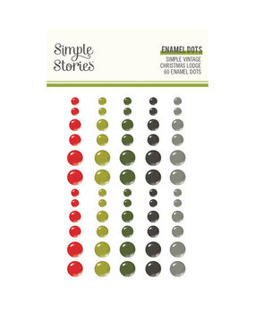 Simple Stories Simple Vintage Christmas Lodge Enamel Dots (18430) Simple Stories Simple Vintage Christmas Lodge Enamel Dots (18430)