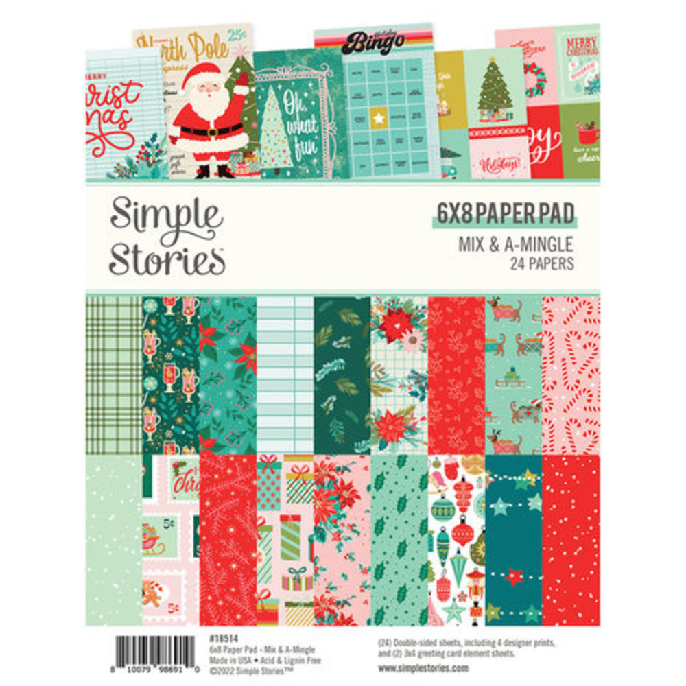 Simple Stories Mix & A-Mingle 6x8 Inch Paper Pad (18514) Simple Stories Mix & A-Mingle 6x8 Inch Paper Pad (18514)