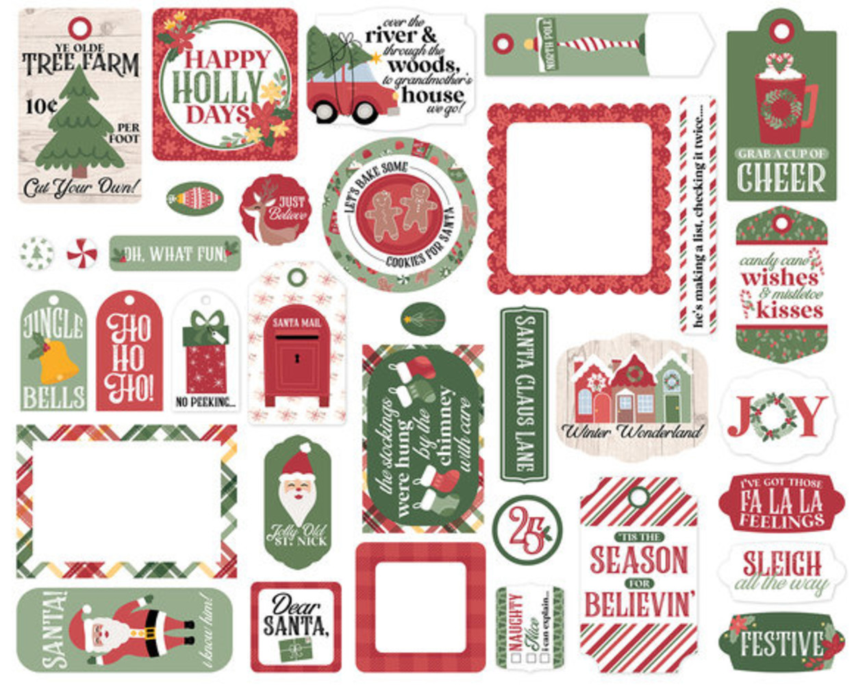 Echo Park Santa Claus Lane Ephemera Frames & Tags (SCL287025) Echo Park Santa Claus Lane Ephemera Frames & Tags (SCL287025)