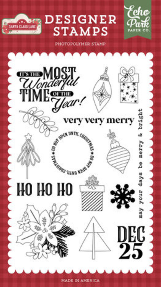 Echo Park Santa Claus Lane Very Very Merry Clear Stamps (SCL287044) Echo Park Santa Claus Lane Very Very Merry Clear Stamps (SCL287044)