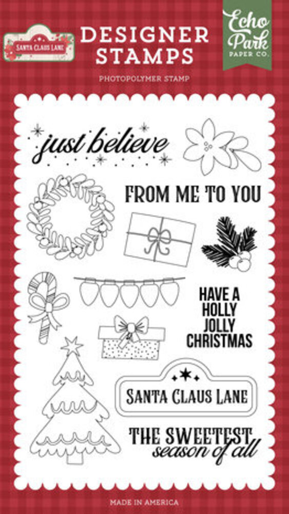 Echo Park Santa Claus Lane Just Believe Clear Stamps (SCL287045) Echo Park Santa Claus Lane Just Believe Clear Stamps (SCL287045)