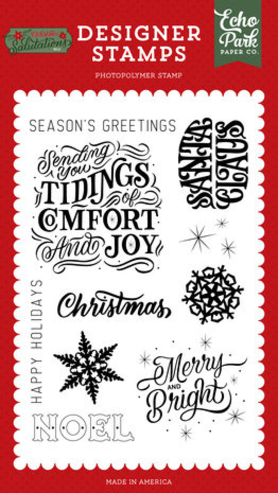 Echo Park Christmas Salutations No. 2 Sending You Tidings Clear Stamps (CSA289040) Echo Park Christmas Salutations No. 2 Sending You Tidings Clear Stamps (CSA289040)