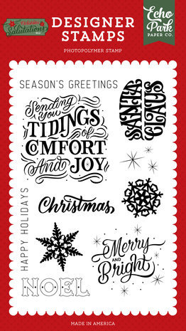 Echo Park Christmas Salutations No. 2 Sending You Tidings Clear Stamps (CSA289040) Echo Park Christmas Salutations No. 2 Sending You Tidings Clear Stamps (CSA289040)