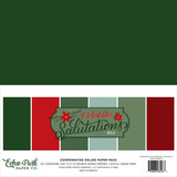 Echo Park Christmas Salutations No. 2 12x12 Inch Coordinating Solids Paper Pack (CSA289015)