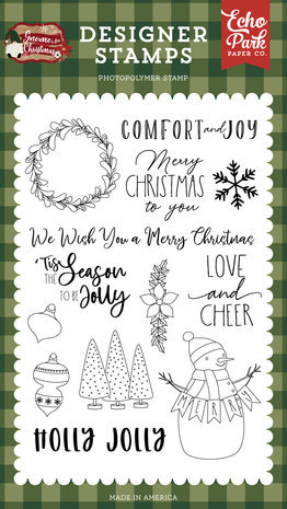 Echo Park Gnome For Christmas Comfort And Joy Clear Stamps (GFC290045) Echo Park Gnome For Christmas Comfort And Joy Clear Stamps (GFC290045)