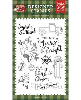 Echo Park Gnome For Christmas Joyful And Blessed Clear Stamps (GFC290046)*