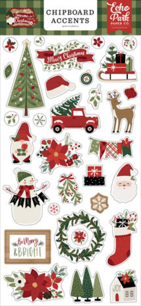 Echo Park Gnome For Christmas 6x13 Inch Chipboard Accents (GFC290021) Echo Park Gnome For Christmas 6x13 Inch Chipboard Accents (GFC290021)