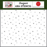 Carta Bella White Christmas December Night Sky Stencil (CBWC156034)