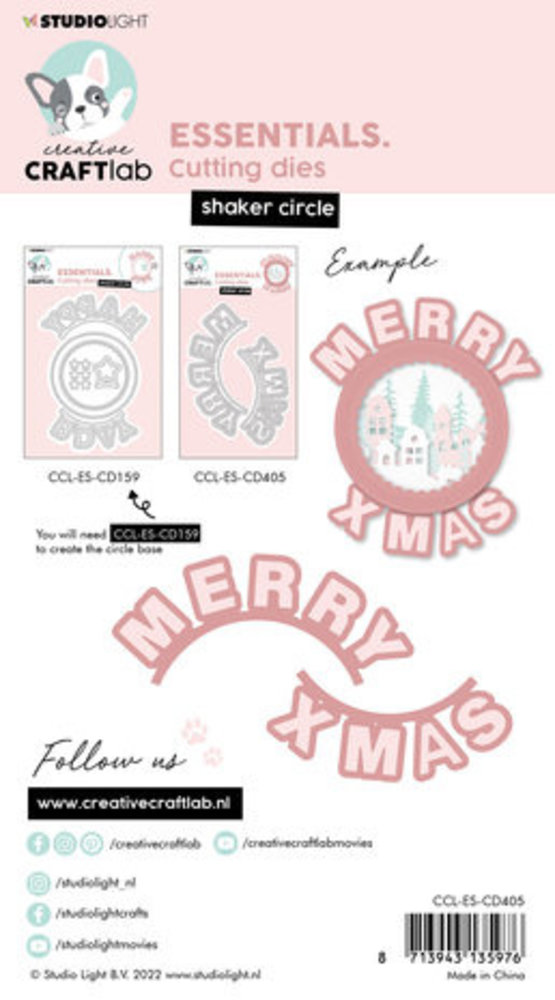 Creative Craftlab Essentials Dies Merry X Mas Shaker Circle (CCL-ES-CD405)