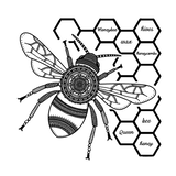 Crafty Individuals Honeybee Unmounted Rubber Stamps (CI-607)