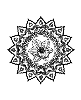 Crafty Individuals Spring Mandala Unmounted Rubber Stamps (CI-609) Crafty Individuals Spring Mandala Unmounted Rubber Stamps (CI-609)
