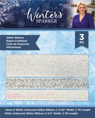 Crafter's Companion Winter's Sparkle Glitter Ribbon (S-WISP-GLRIB) Crafter's Companion Winter's Sparkle Glitter Ribbon (S-WISP-GLRIB)