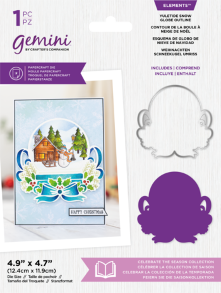 Gemini Celebrate the Season Yuletide Snow Globe Outline Elements Dies (GEM-MD-ELE-YULSNO) Gemini Celebrate the Season Yuletide Snow Globe Outline Elements Dies (GEM-MD-ELE-YULSNO)