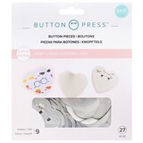 We R Memory Keepers Button Press Heart Refill Pack (661352)