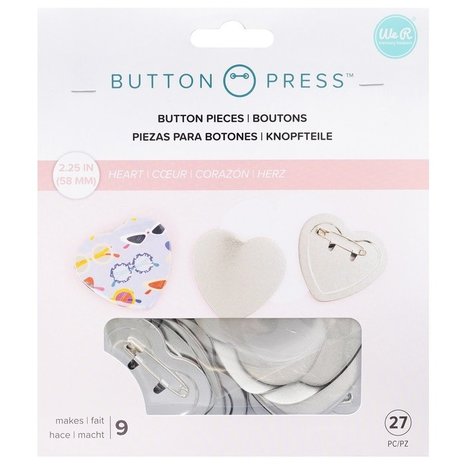 We R Memory Keepers Button Press Heart Refill Pack (661352)