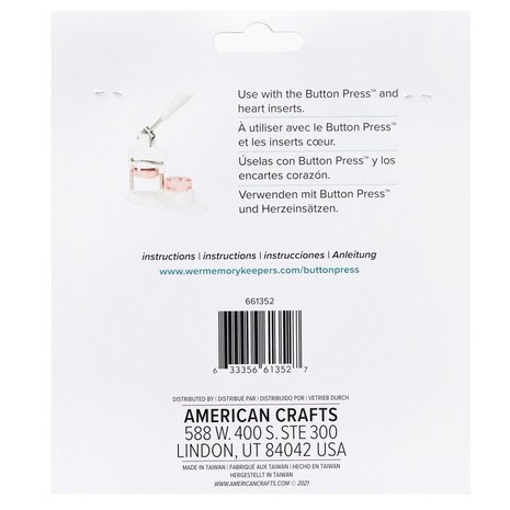 We R Memory Keepers Button Press Heart Refill Pack (661352)