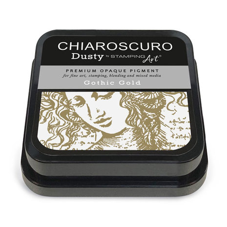 Ciao Bella Papercrafting Chiaroscuro Dusty Ink Pad Gothic Gold (PKD107) Ciao Bella Papercrafting Chiaroscuro Dusty Ink Pad Gothic Gold (PKD107)