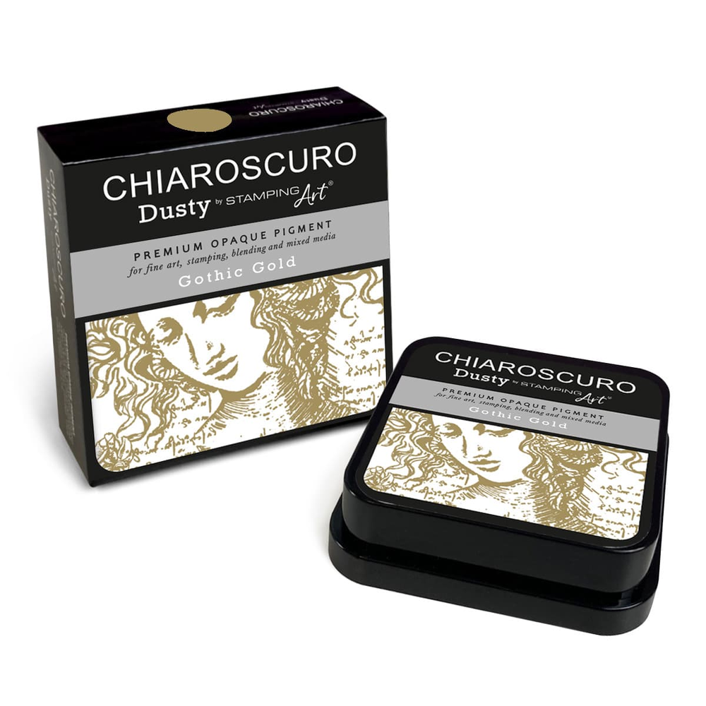 Ciao Bella Papercrafting Chiaroscuro Dusty Ink Pad Gothic Gold (PKD107) Ciao Bella Papercrafting Chiaroscuro Dusty Ink Pad Gothic Gold (PKD107)