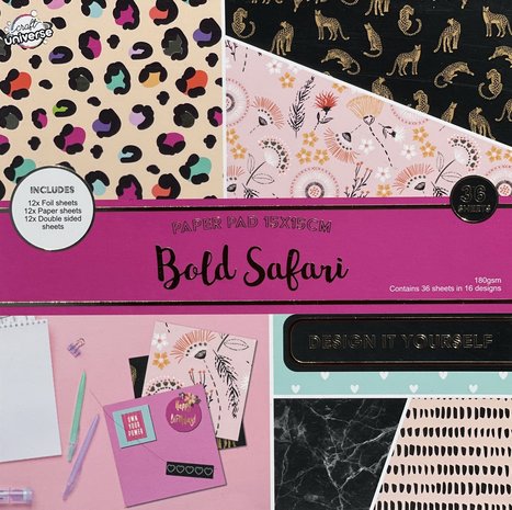 Craft Universe Bold Safari 6x6 Inch Paper Pad (3010089)
