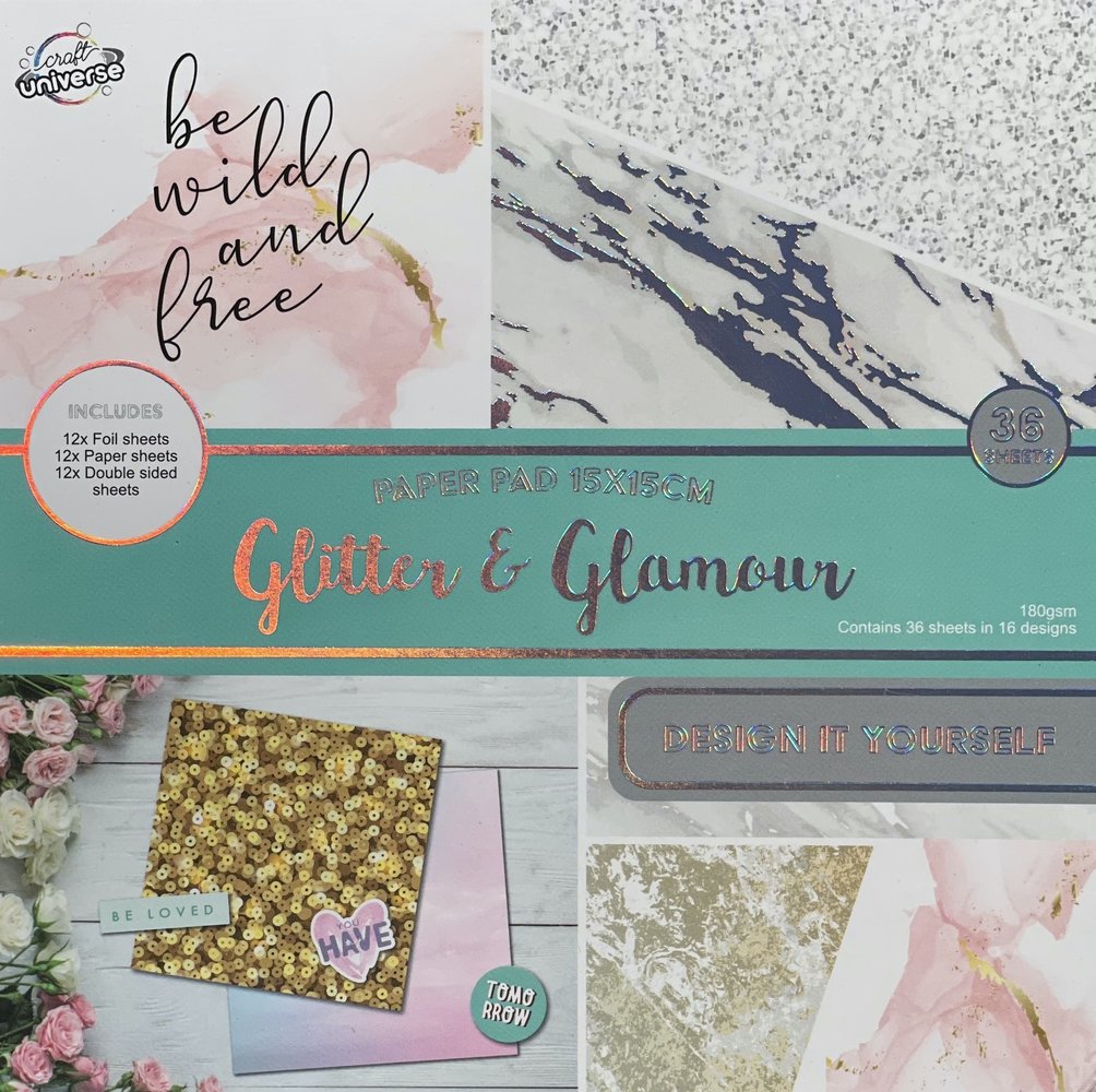 Craft Universe Glitter and Glamour 6x6 Inch Paper Pad (3010089)