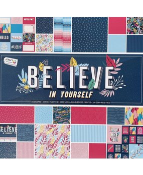Craft Sensations Believe in Yourself 12x12 Inch Paper Pad (CR0237/22A1) Craft Sensations Believe in Yourself 12x12 Inch Paper Pad (CR0237/22A1)