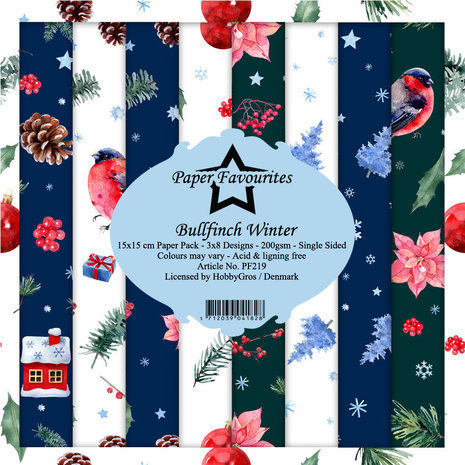 Paper Favourites Bullfinch Winter 6x6 Inch Paper Pack (PF219) Paper Favourites Bullfinch Winter 6x6 Inch Paper Pack (PF219)