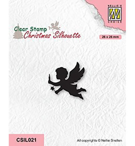 Nellie Snellen Christmas Silhouettes Clear Stamp Angel with Candle (CSIL021) Nellie Snellen Christmas Silhouettes Clear Stamp Angel with Candle (CSIL021)