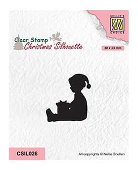 Nellie Snellen Christmas Silhouettes Clear Stamp Little Boy Got a Present (CSIL026) Nellie Snellen Christmas Silhouettes Clear Stamp Little Boy Got a Present (CSIL026)