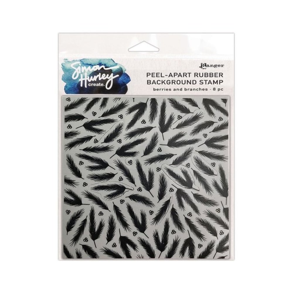 Simon Hurley Create Berries And Branches Background Cling Stamps (HUR80602)