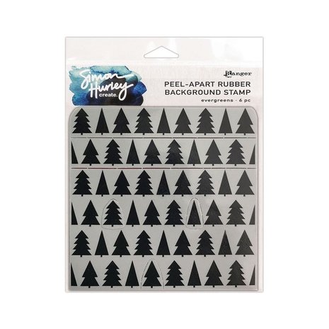 Simon Hurley Create Evergreens Background Cling Stamps (HUR80633)