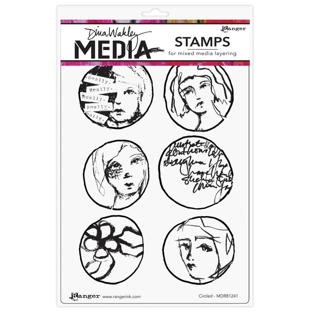 Dina Wakley MEdia Circled Cling Stamps (MDR81241) Dina Wakley MEdia Circled Cling Stamps (MDR81241)