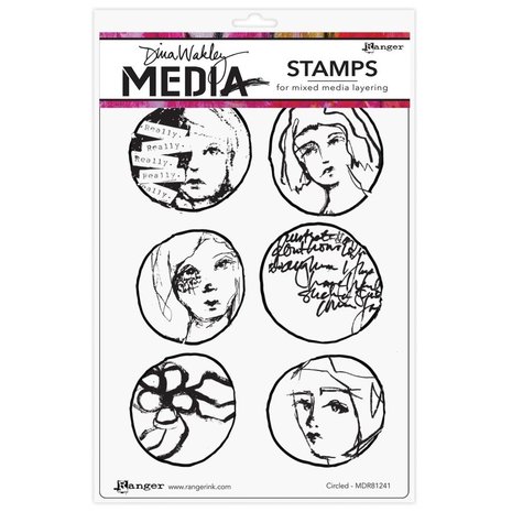 Dina Wakley MEdia Circled Cling Stamps (MDR81241) Dina Wakley MEdia Circled Cling Stamps (MDR81241)