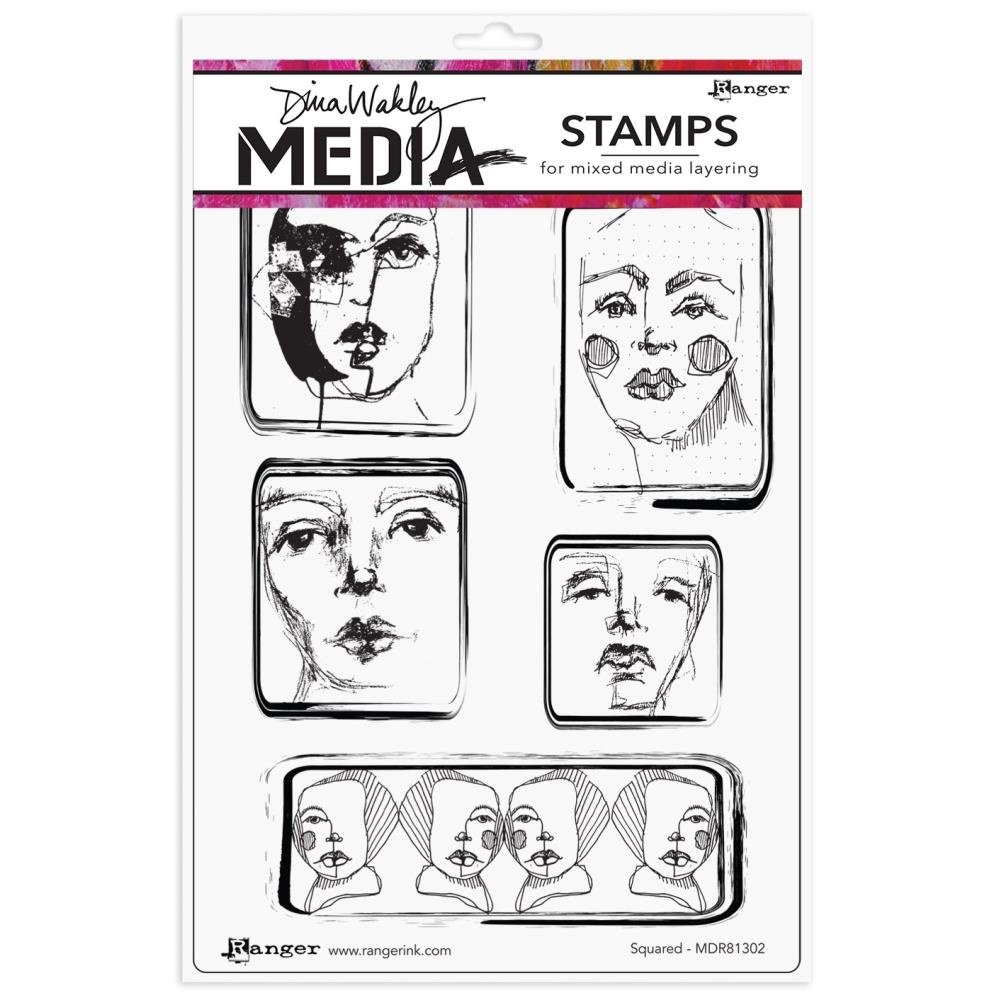 Dina Wakley MEdia Squared Cling Stamps (MDR81302) Dina Wakley MEdia Squared Cling Stamps (MDR81302)