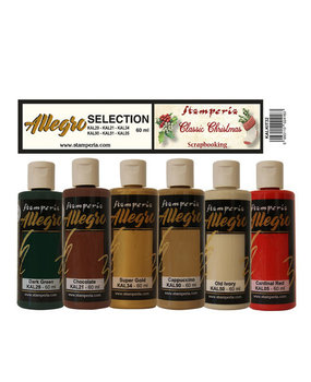 Stamperia Allegro Paint Kit Classic Christmas (6pcs) (KALKIT32)*