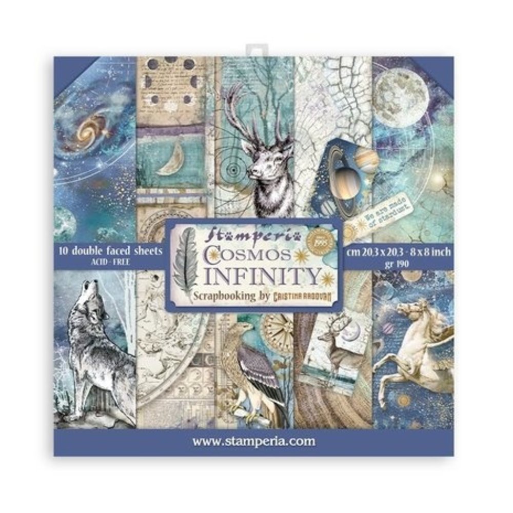 Stamperia Cosmos Infinity 8x8 Inch Paper Pack (SBBS67) Stamperia Cosmos Infinity 8x8 Inch Paper Pack (SBBS67)