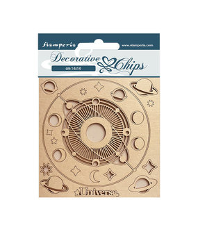 Stamperia Cosmos Infinity Decorative Chips Universe (SCB147) Stamperia Cosmos Infinity Decorative Chips Universe (SCB147)