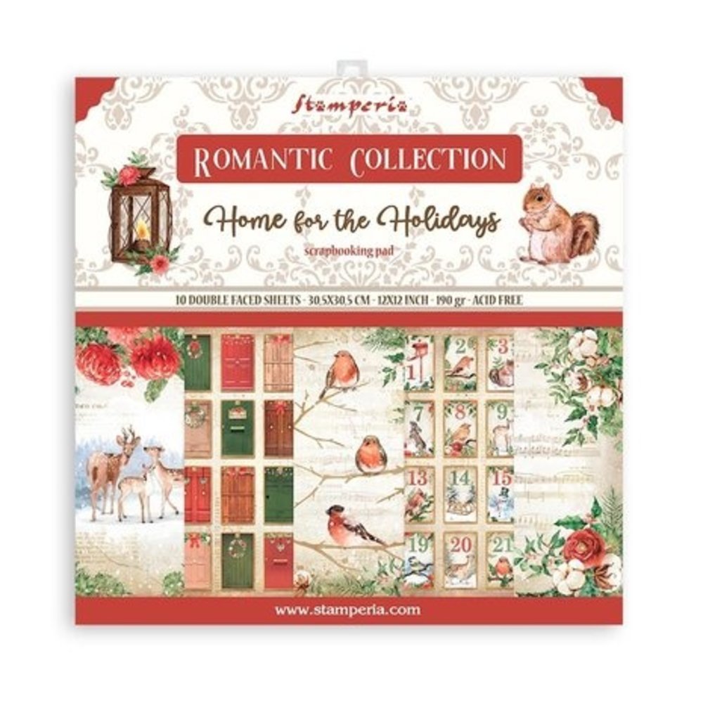 Stamperia Home for the Holidays 12x12 Inch Paper Pack (SBBL119) Stamperia Home for the Holidays 12x12 Inch Paper Pack (SBBL119)